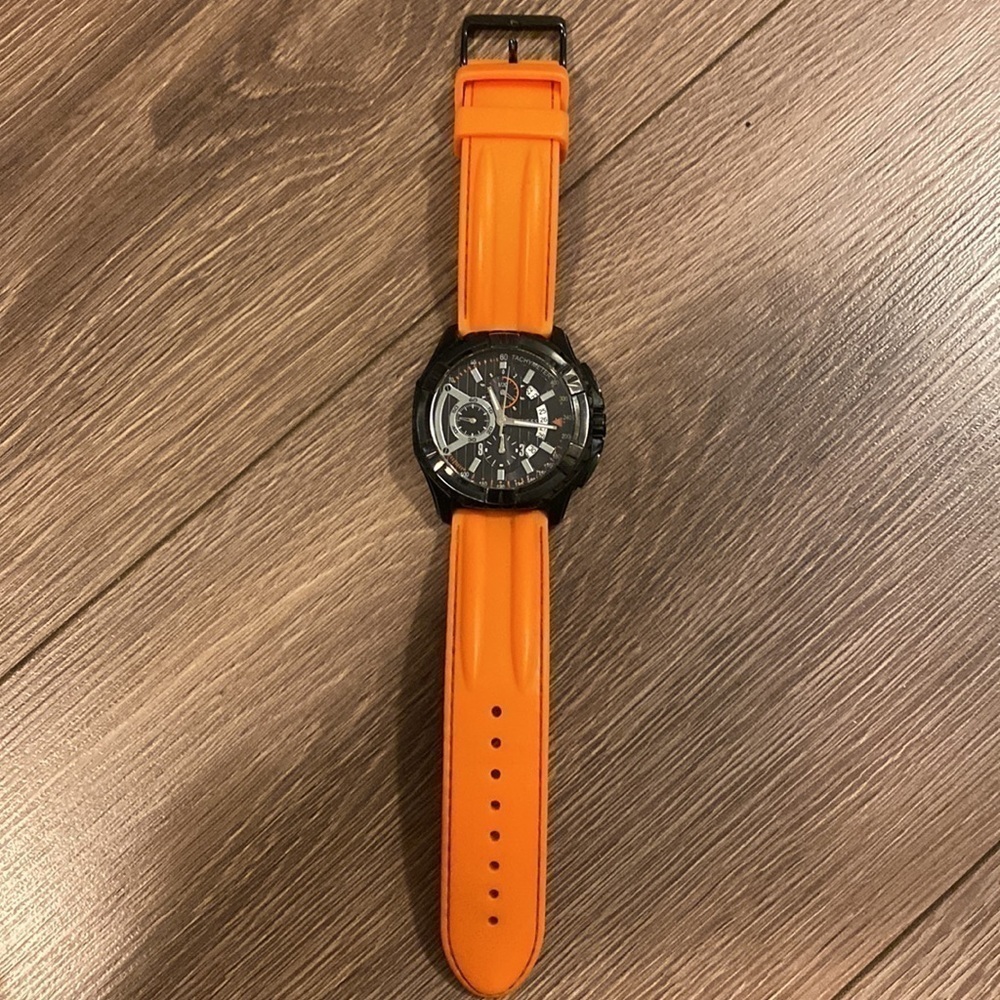 GUESS Speedway W18640G2 Chronograph Men’s Watch Orange - Picture 7 of 11